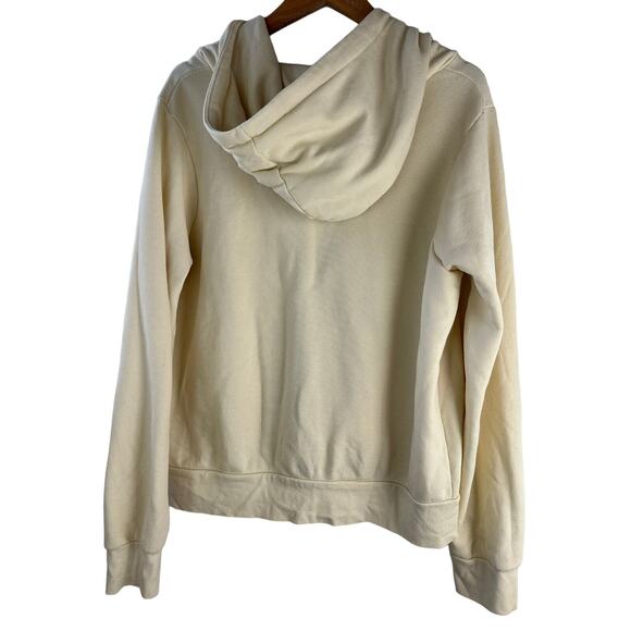 Aviator Nation Smiley Face Full Zip Hoodie Jacket Cream Long Sleeve Size Large - Picture 6 of 15